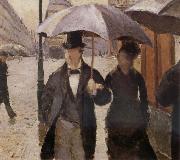 Gustave Caillebotte Detail of Rainy day in Paris oil painting artist